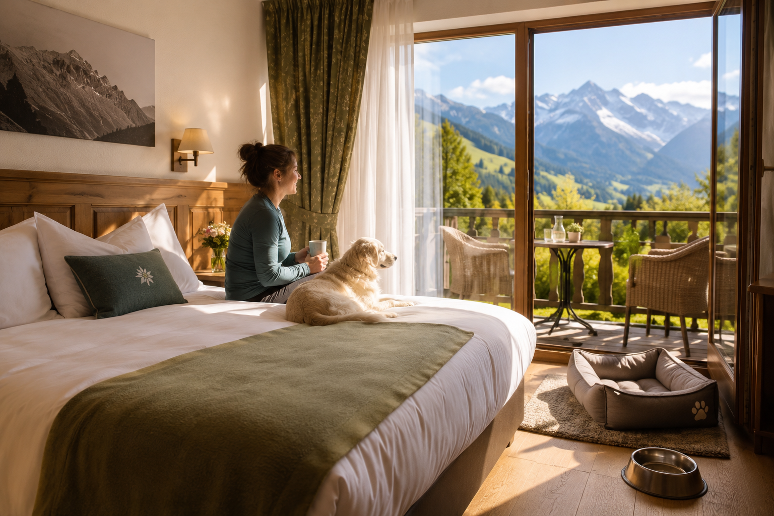Komfortable Hotels bieten Mensch und Hund nach jeder Etappe einen entspannten Rückzugsort