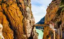 Spektakuläre Aussicht entlang des Caminito del Rey in Andalusien.