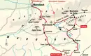 Trekkingroute im Süden Marokkos Karte der Trekkingroute durch das Saghro-Gebirge und die Sahara in Marokko