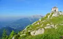 Berghütte im Steinernen Meer Berglandschaft mit Hütte im Steinernen Meer der Berchtesgadener Alpen.
