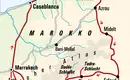Reiseroute Marokko Rundreise Karte der Reiseroute durch Marokko mit wichtigen Stationen und Städten.