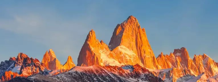 Der Fitz Roy in Chile im Abendrot