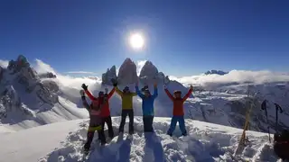 Skitouren am Fuße der Drei Zinnen