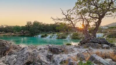Türkisfarbene Naturpools und kleine Wasserfälle – die Wadis des Oman zählen zu den größten Überraschungen des Landes