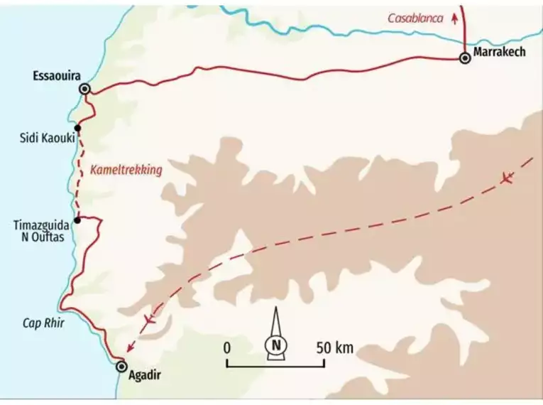 Marokko - Kameltrekking entlang des Atlantiks