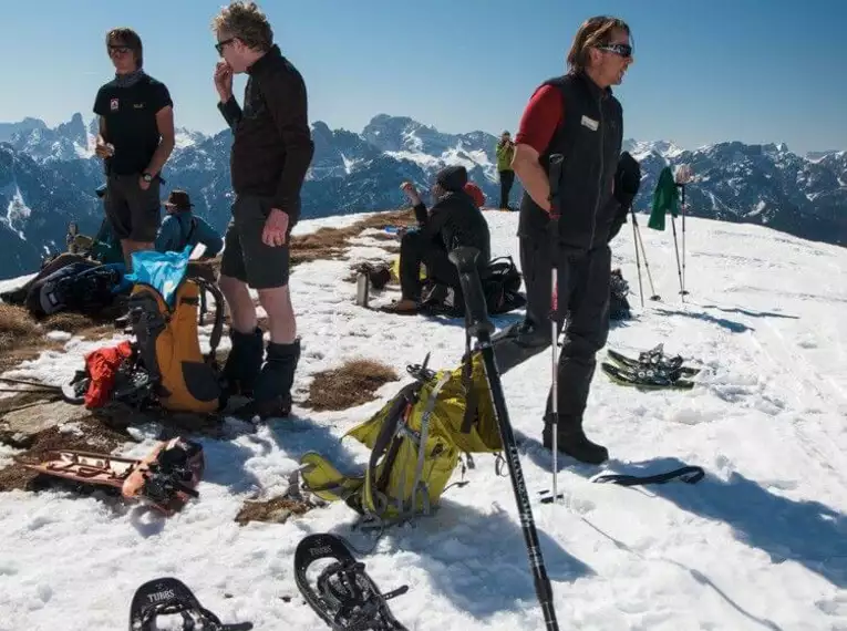 Schneeschuhwandern in den Dolomiten