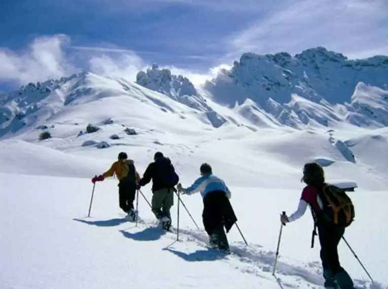 Schneeschuhwandern auf bewegten Wegen