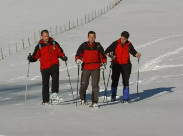 Schneeschuhwandern auf bewegten Wegen