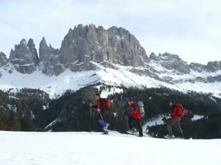 Schneeschuhwandern auf bewegten Wegen