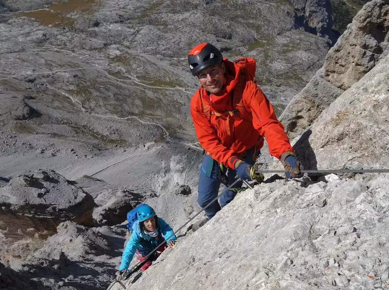 Klettersteigdurchquerung Dolomiten