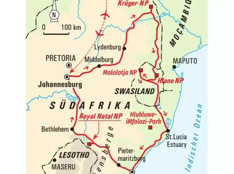 Südafrika - Drakensberge & Safari im Nordosten