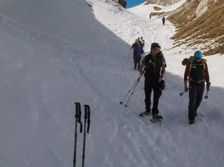 Schneeschuhwandern in den Dolomiten