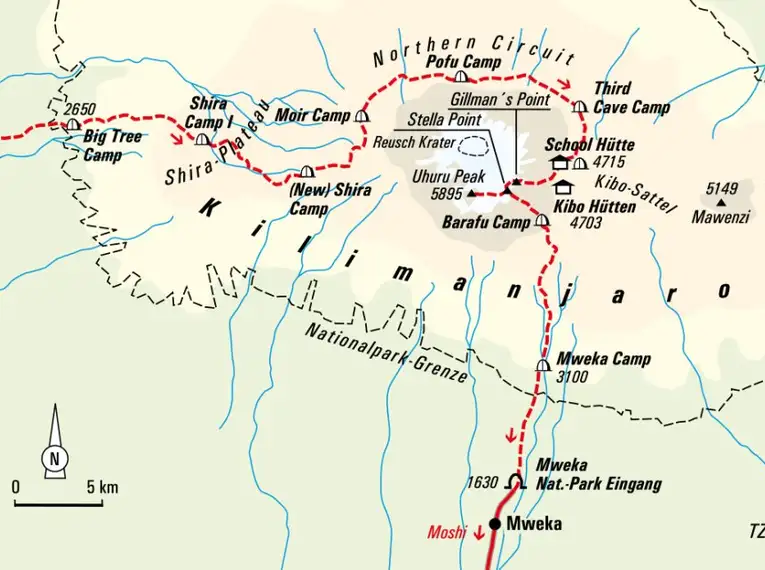 In Kleingruppen auf den Kilimanjaro: Lemosho-Route (Northern Circuit)  – Bild 17