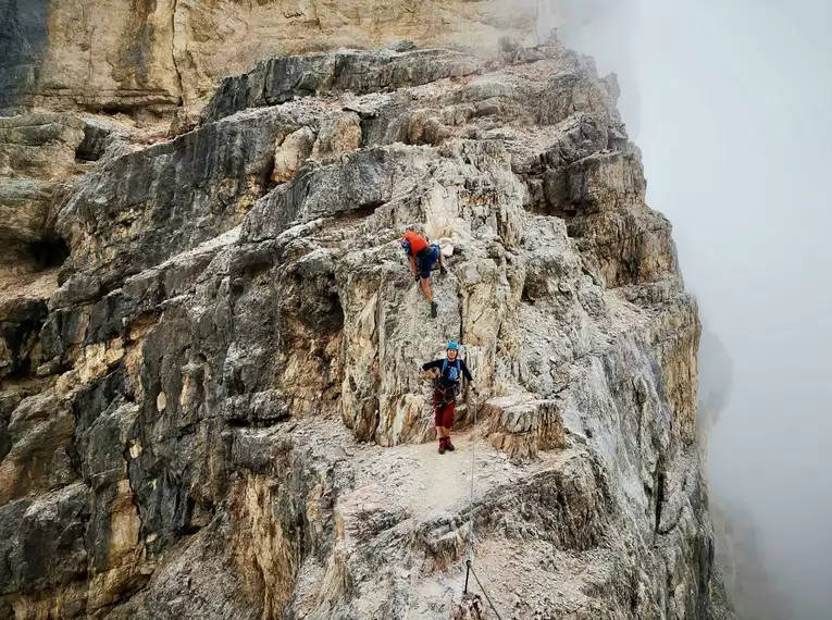 Klettersteigdurchquerung Dolomiten