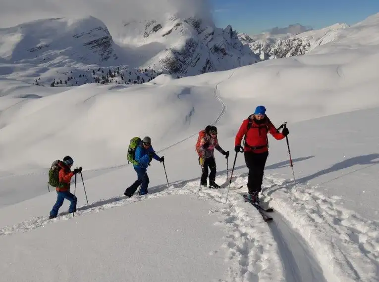 Skitouren am Fuße der Drei Zinnen