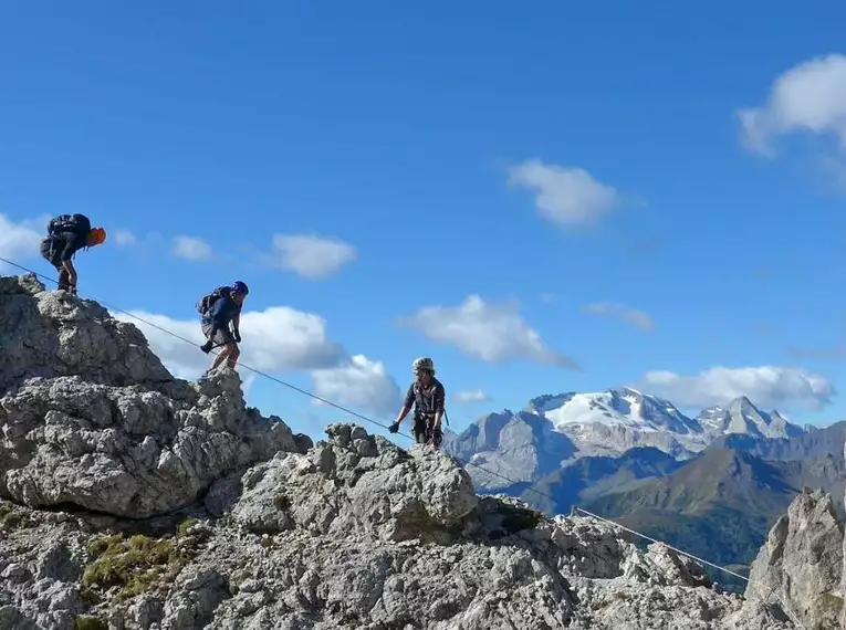 Klettersteigdurchquerung Dolomiten
