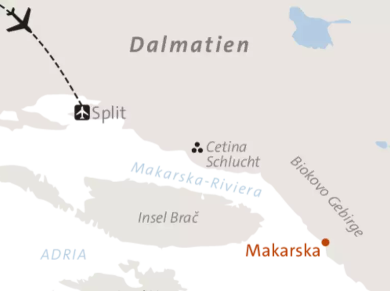 Kroatien - Küste und Gebirge Dalmatiens für Singles und Alleinreisende