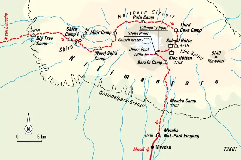 In Kleingruppen auf den Kilimanjaro: Lemosho-Route (Northern Circuit)  - Bild 17