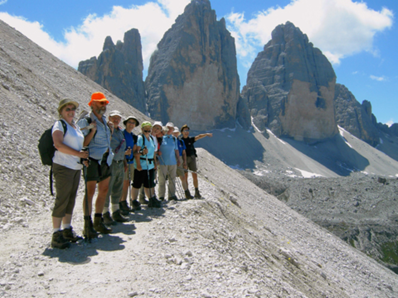 Wanderwege auf den Dolomiten